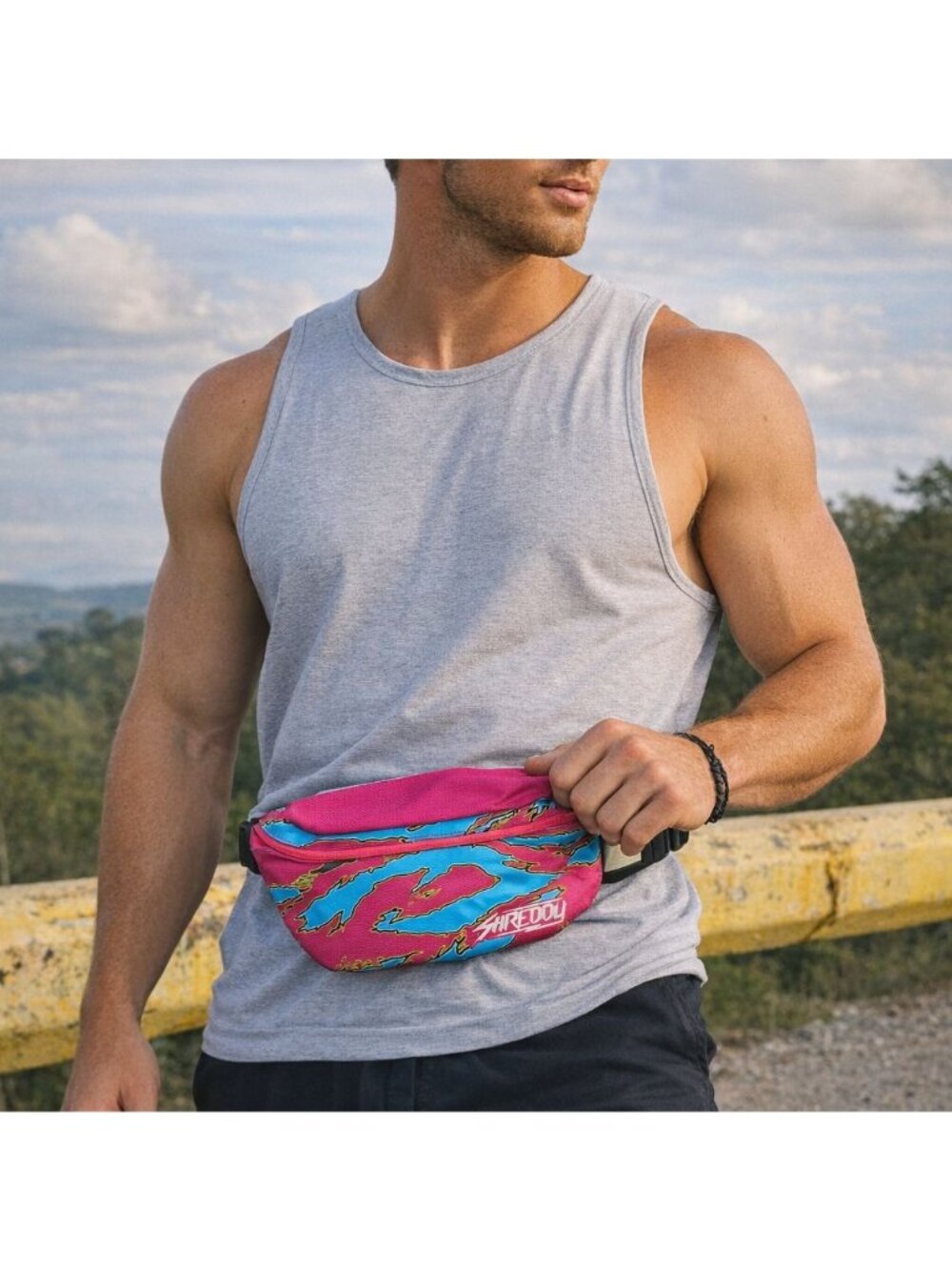 Shreddy Lyfe Tiger Claw Print Insulated Cooler Fanny Bag